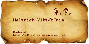 Haltrich Viktória névjegykártya